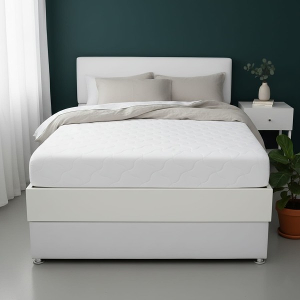 Coprimaterasso Trapuntato Singolo Fino Angoli 30cm Elastici su Tutti i Lati - Microfibra Traspirante Made in Italy