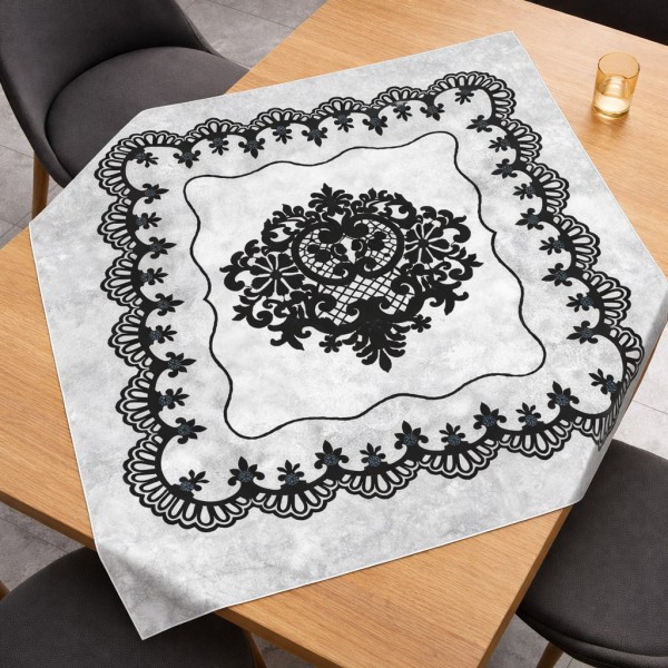 Centrotavola Quadrato 90x90 cm Linea Reprodè Stampa Pizzo Tessuto Fiammetta – 6 Colorazioni