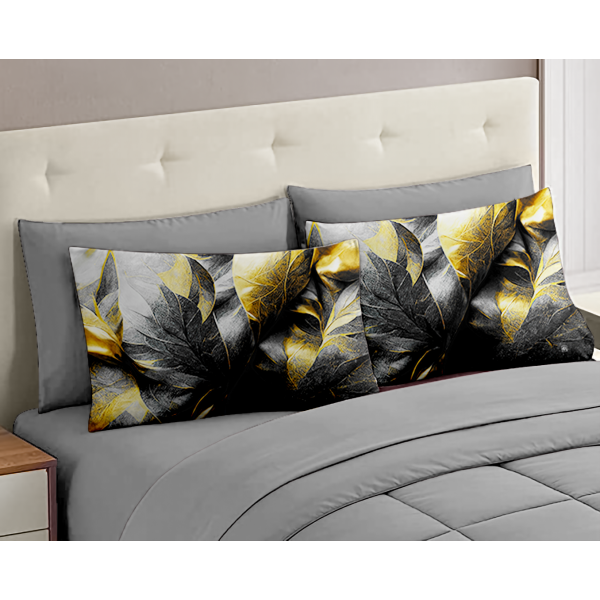 Completo Letto Matrimoniale dis. Tropico - 100% Cotone con Angoli a Molla e Federe Digitali Omaggio