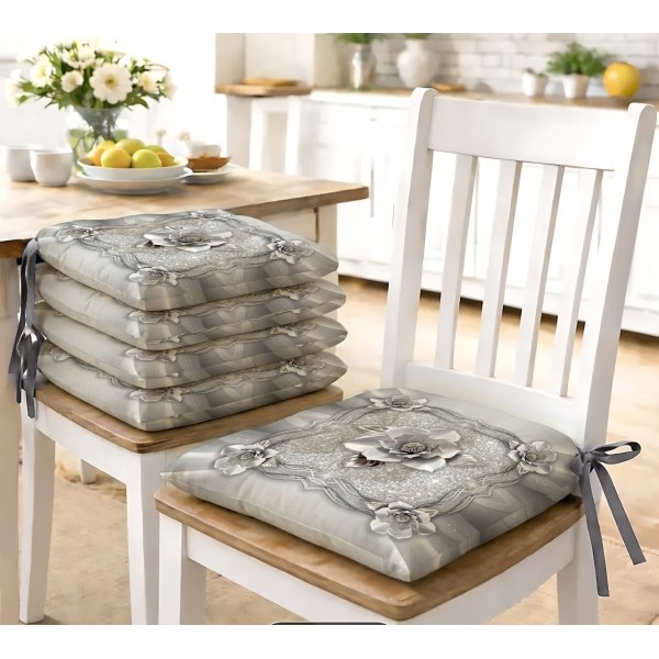 Cuscini Coprisedia Linea Iron Set 6 Pezzi 40x40 cm | Stampa Digitale 3D | 4 Colori | Con Laccetti