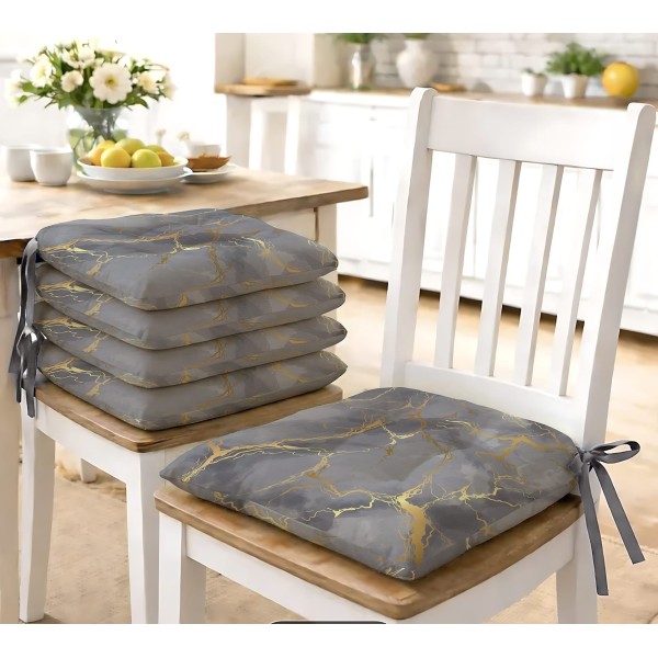 Cuscini Coprisedia Linea Marmo Set 6 Pezzi 40x40 cm 100% Poliestere | Stampa Marmo Oro | 7 Colori