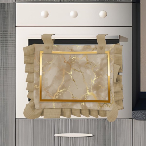 Copriforno Linea Marmo 40x50 cm 100% Poliestere | Stampa Effetto Marmo Oro | 6 Colori |  Balza