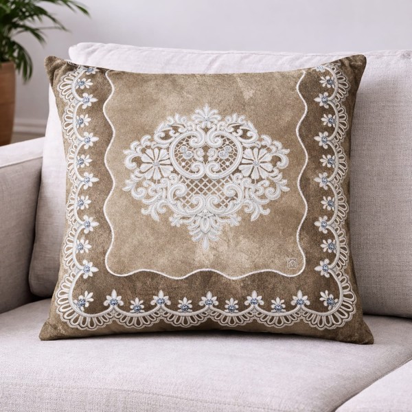 Coppia Cuscini Arredo 42x42 cm Linea Reprodè Tessuto Fiammetta – 5 Colorazioni Disponibili