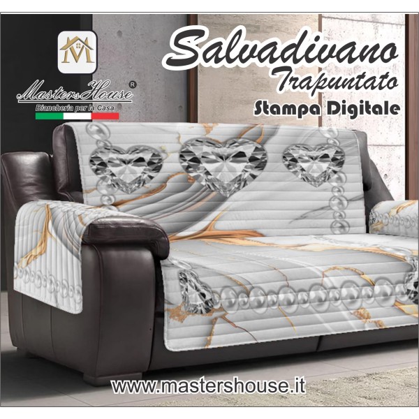 Copri Divano Trapuntato con Stampa Digitale - Eleganza e Protezione per Divani 1, 2 e 3 Posti, Disponibile in Vari Colori