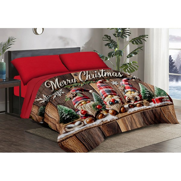 Trapunta Natalizia Matrimoniale –Merry Christmas –  Stile e Comfort per le Feste