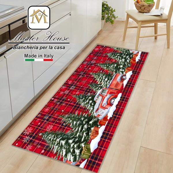 Tappeto Natalizio – Macchina di Babbo Natale   – Comfort e Magia per la Tua Casa