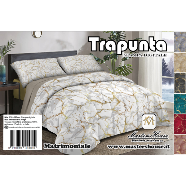Trapunta Matrimoniale Marmorizzata – Eleganza e Comfort per Notti Indimenticabili ✨🛏️