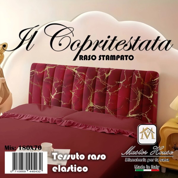 Copri Testata in Raso Elastico 180x70 cm – Eleganza e Protezione per la Tua Camera da Letto 🛏️✨