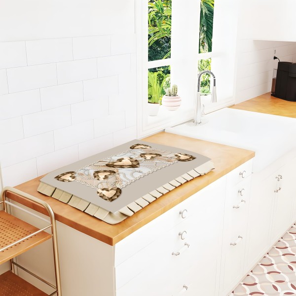 Copri Fornello Diamond - Eleganza e Colori Vivaci con Stampa Digitale, Per Una Cucina Moderna e Stilosa
