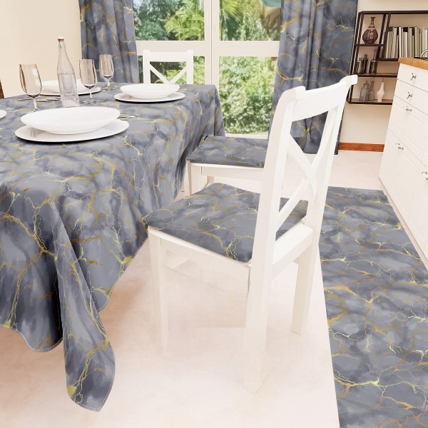Tovaglia da Tavola x12  Marmorizzata   240x180 cm – Eleganza Perfetta per 12 Persone