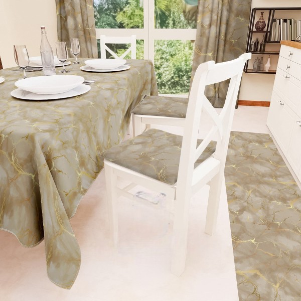 Tovaglia da Tavola  x12  Marmorizzata   240x180 cm – Eleganza Perfetta per 12 Persone