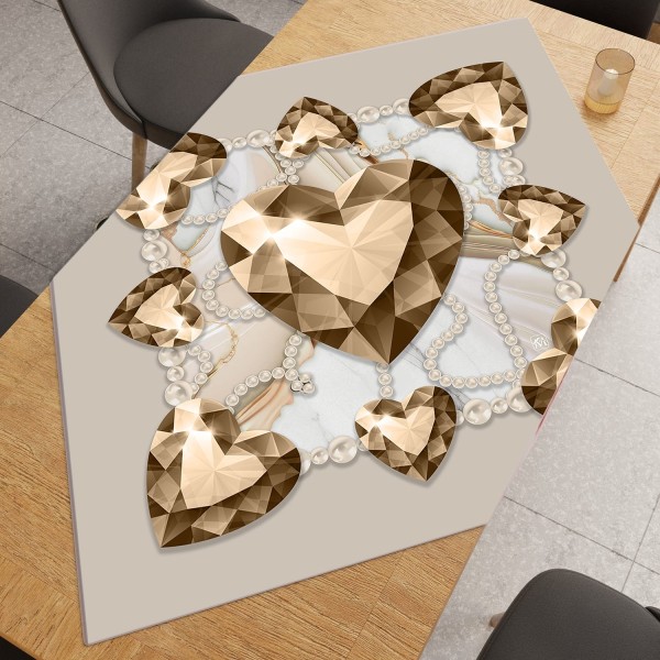 Centrotavola Elegante con Stampa Digitale Linea Diamond 90x90 cm - Disponibile in Vari Colori