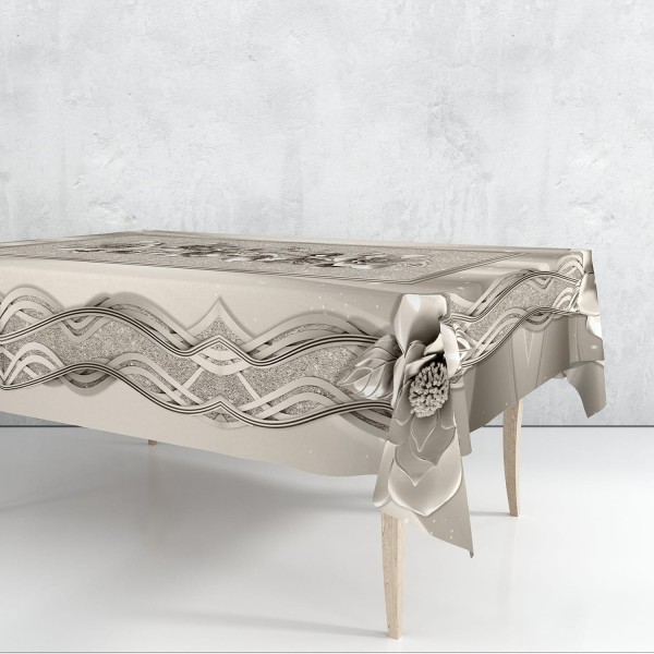 Tovaglia 6 Posti Linea Iron 180x145 cm 100% Poliestere  4 Colori