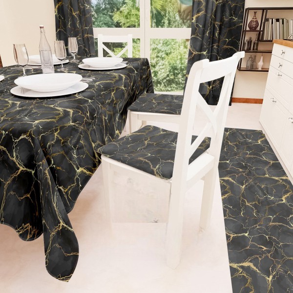 Tovaglia da Tavola x6 Marmorizzata   180x140 cm – Eleganza per Pranzi e Cene